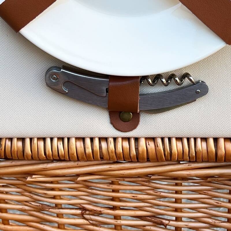 Picnic at Ascot - Willow Basket for Two with Blanket