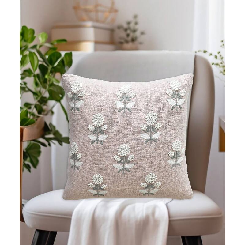 Vibhsa Persian Handwoven & Hand-Embroidered Decorative Pillow, 20"X20"