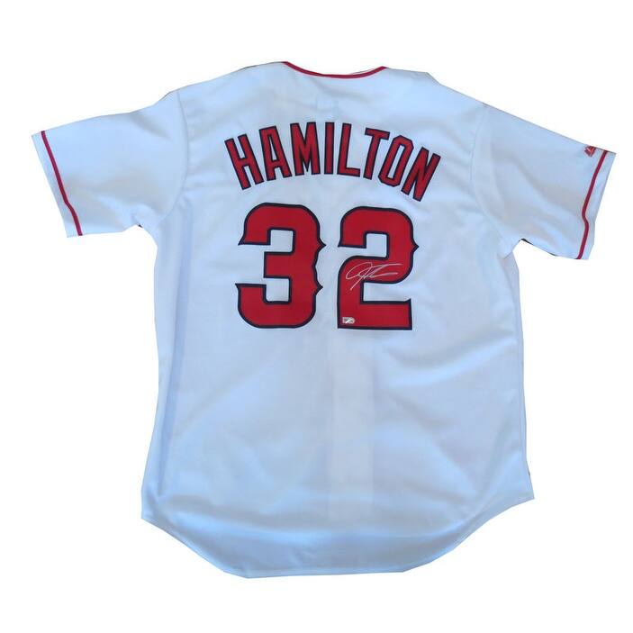 Josh Hamilton Signed Anaheim Angels Baseball Jersey MLB COA - 8'6" x 11'6"