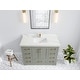 preview thumbnail 21 of 161, Willow Collection 48 in W x 22 in D x 36 in H Boston Single Bowl Sink Bathroom Vanity with Countertop 2"Calacatta Laza - Evergreen