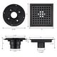 preview thumbnail 17 of 22, Luxier FD01 6 in. x 6 in. Stainless Steel Square Shower Floor Drain
