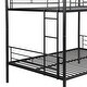 preview thumbnail 4 of 9, Black Metal Full Over Full Bunk Bed Kids Bed with Under-bed Storage