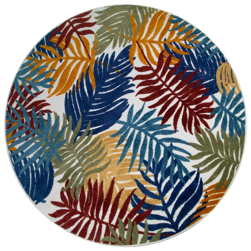 Leick Home 595165 Talipot Palm Indoor Outdoor Area Rug Runner 2'x8'