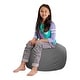 preview thumbnail 100 of 192, Kids' Stuffed Animal Storage Bean Bag Chair Cover or Toy Organizer 27 Inches Medium - Heather Gray