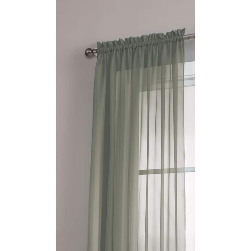Window Elements Diamond Sheer Voile Extra Wide Curtains (Set of 2)