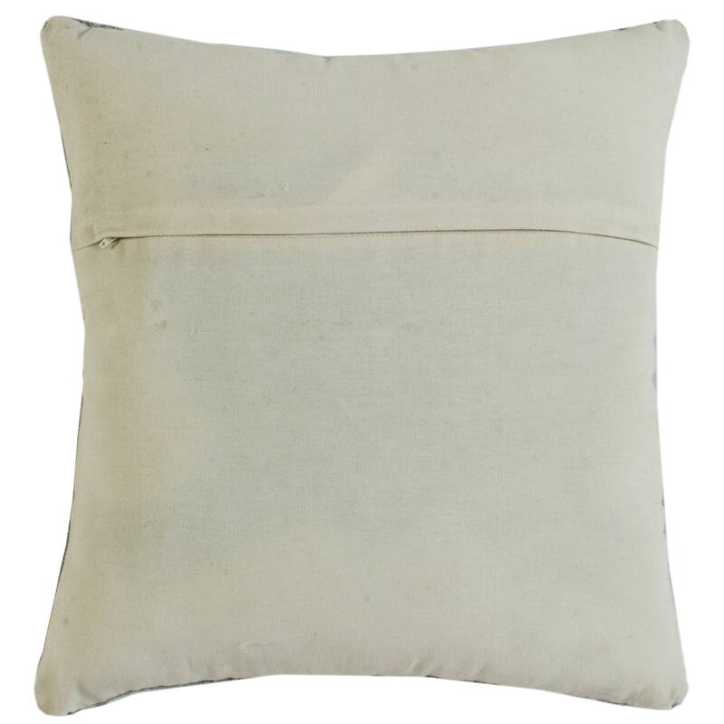 Handwoven Scandinavian Square Throw Pillow Cover - 20" - Gray and Black