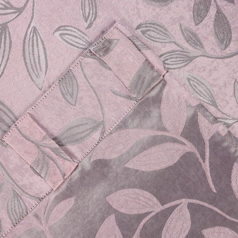 Superior Leaves Machine Washable Room Darkening Curtains with Back Tabs, Set of 2