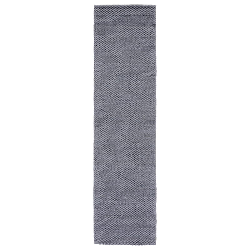 SAFAVIEH Handmade Natura Eduina New Zealand Wool Rug - 2'3" x 9' Runner - Dark Grey - Runner