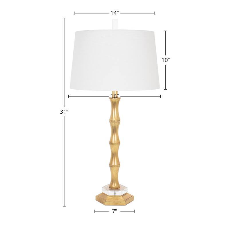 Moso Table Lamp with Casual Linen Lamp Shade
