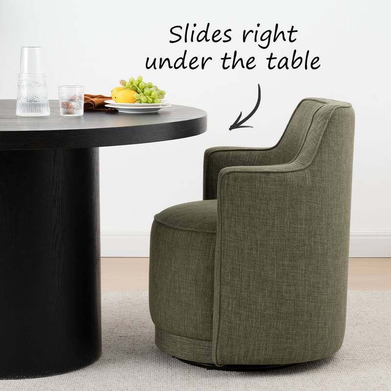 19" Upholstered Swivel Dining Chair