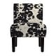 preview thumbnail 7 of 11, Black and White Faux Cow Hide Fabric Accent Chair by iNSPIRE Q Bold