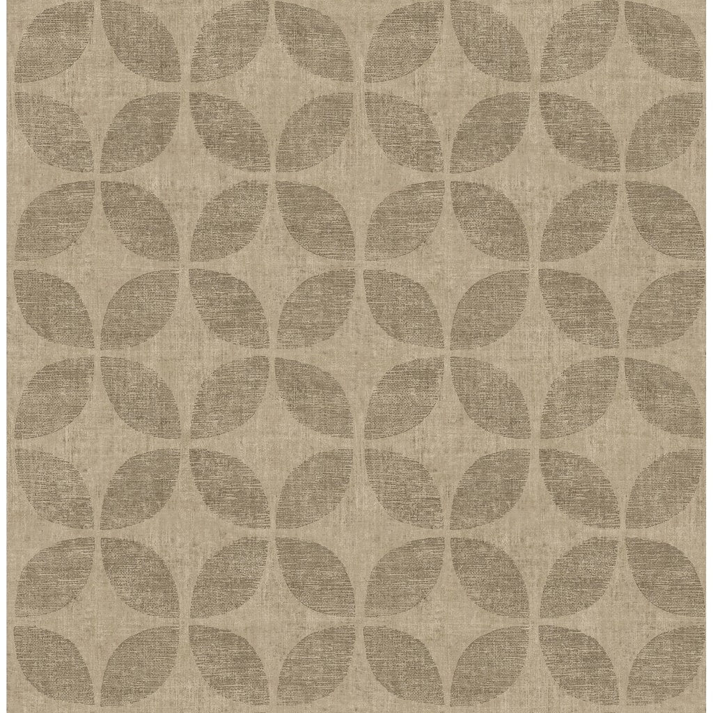 A-Street Prints Polaris Brass Geometric Wallpaper