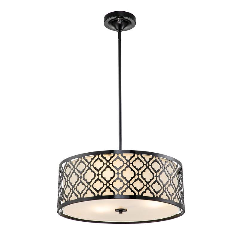 Arabella Pendant Large in Black - 21 x 21 x 8