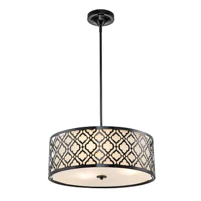 Arabella Pendant Large in Black - 21 x 21 x 8