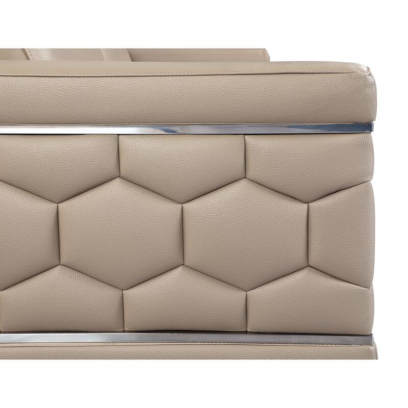 Top Grain Italian Leather Loveseat