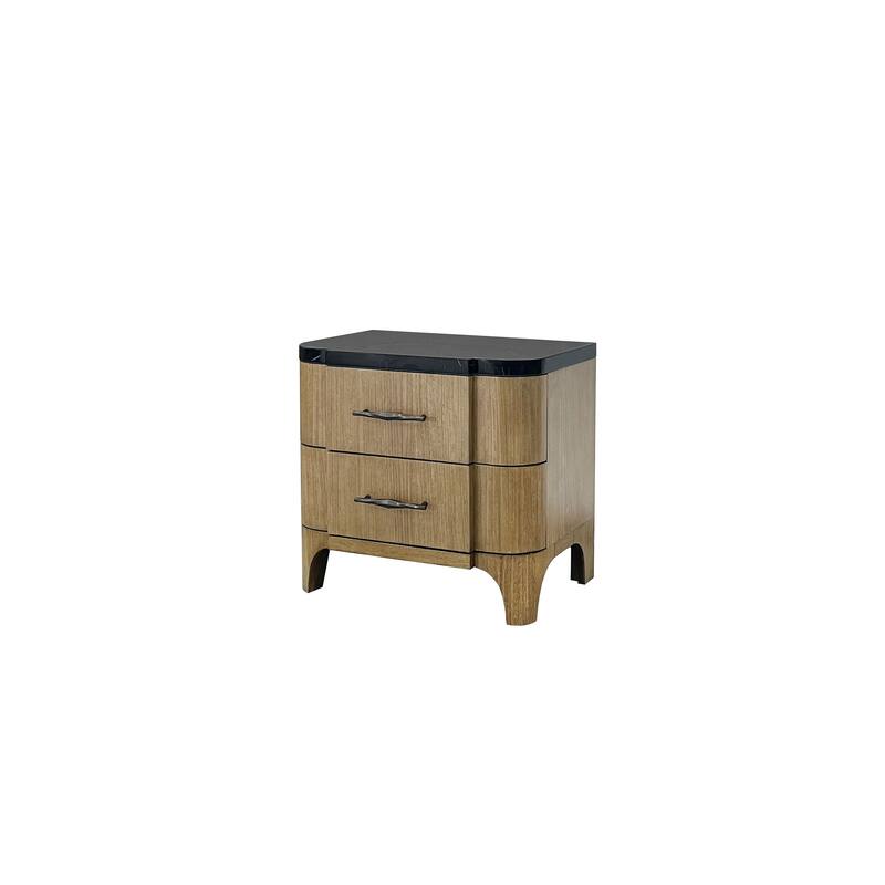 2 Drawer Nightstand (Stone Top)