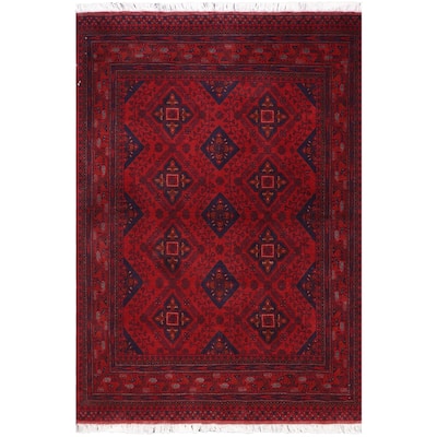 Southwestern Biljik Khal Mohammadi Raquel Red/Blue Rug - 5'2'' x 6'6''