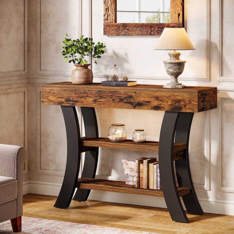 41-Inch Small Console Table with Curved Frame