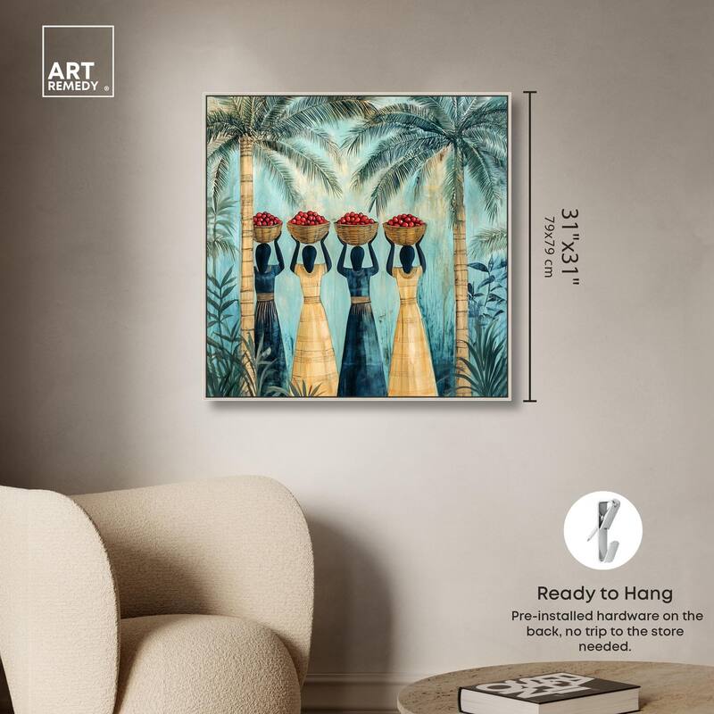Walk Under Palms Canvas by Art Remedy