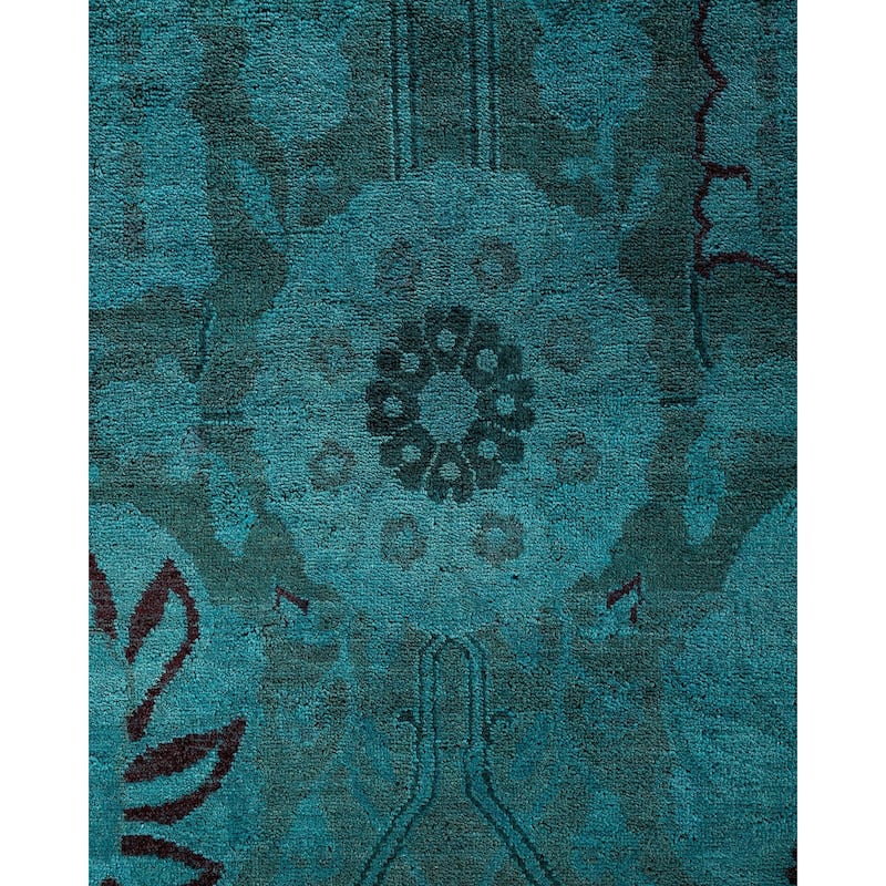 Vibrance One-of-a-Kind Hand-Knotted Area Rug - Blue, 11' 10" x 18' 10" - 11' 10" x 18' 10"