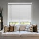 preview thumbnail 1 of 3, Chicology Basic White Cordless Faux Wood Blinds 12"W X 48"H - Basic White