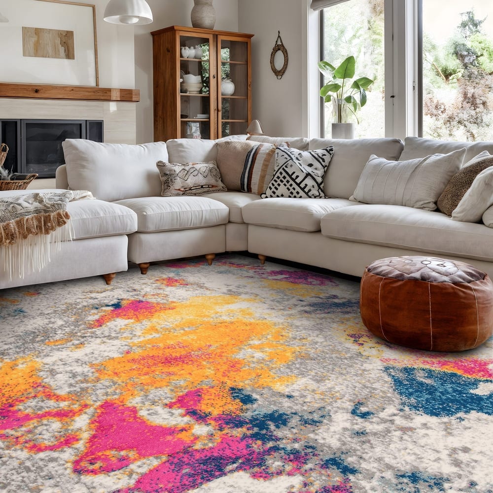 World Rug Gallery Abstract Contemporary Area Rug
