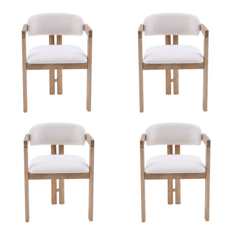 Christopher Knight Home - Modern Wooden Upholstered Dining Chair with Round Back