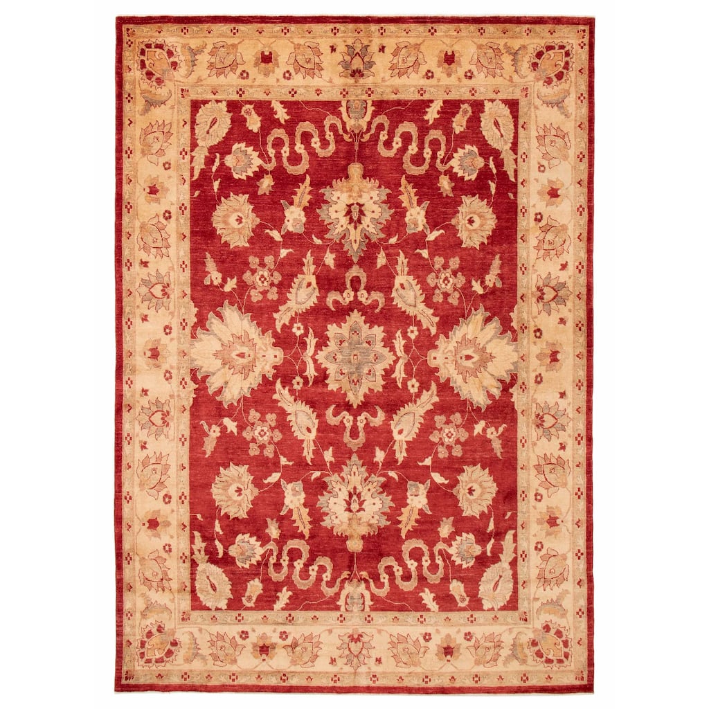 ECARPETGALLERY Hand-knotted Chobi Finest Red Wool Rug - 8'5 x 11'9