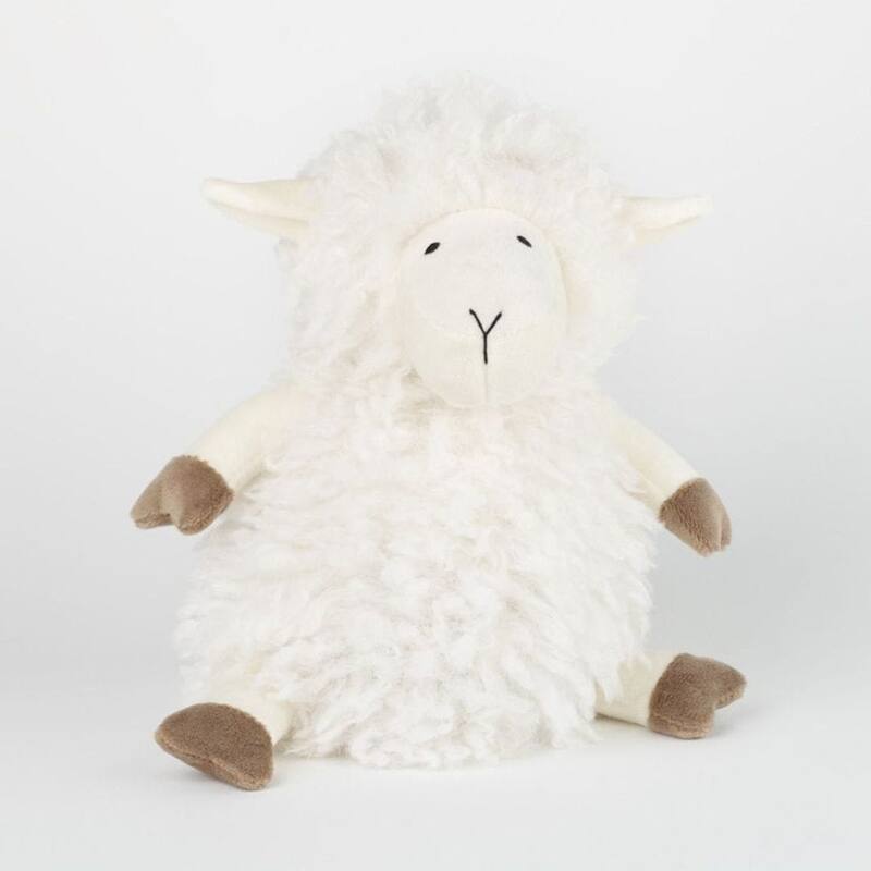 Decorative Sheep Door Stopper, 2.3 lb Weighted, Ecru - 9"H x 5"L x 5"W