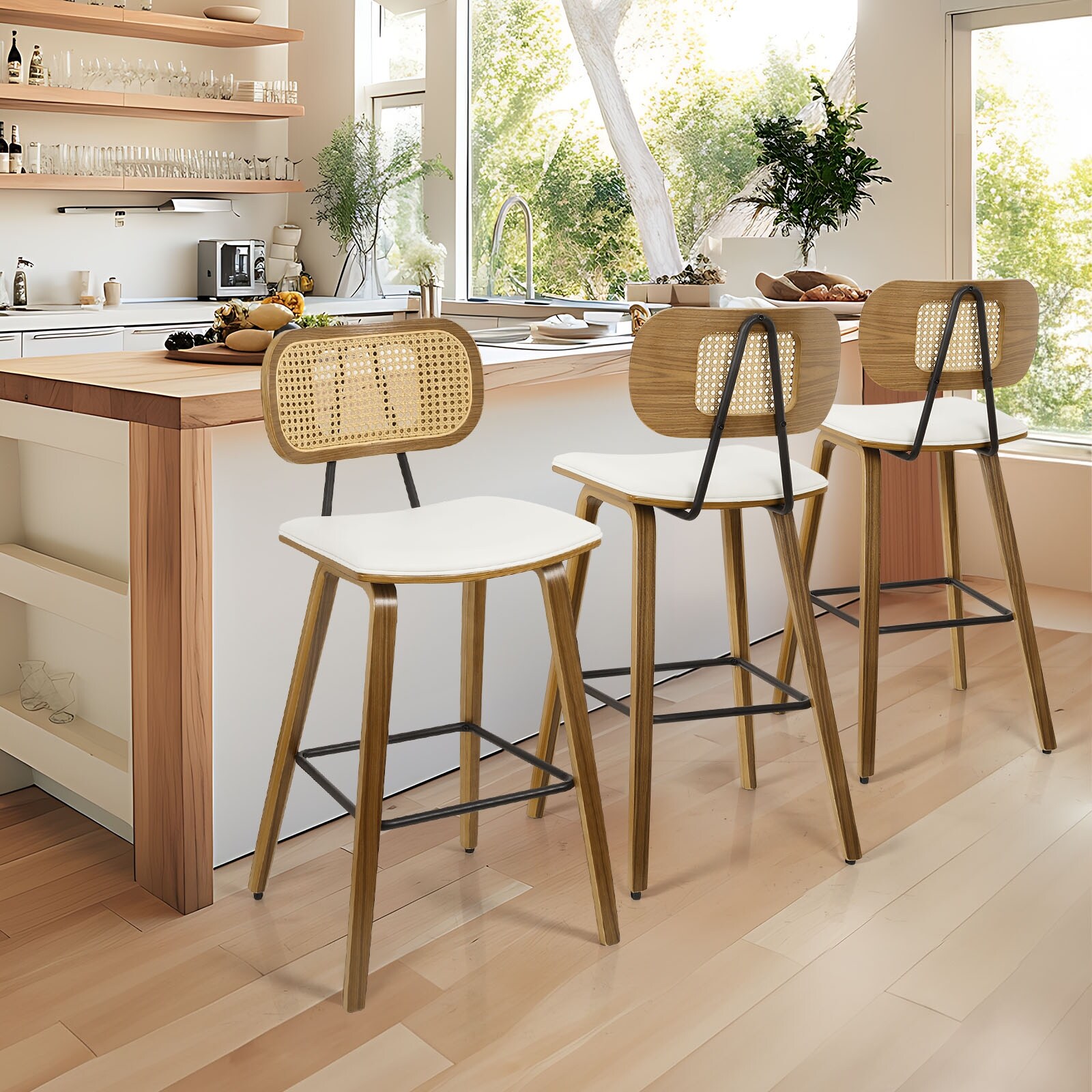 26 inch stool with back outlet
