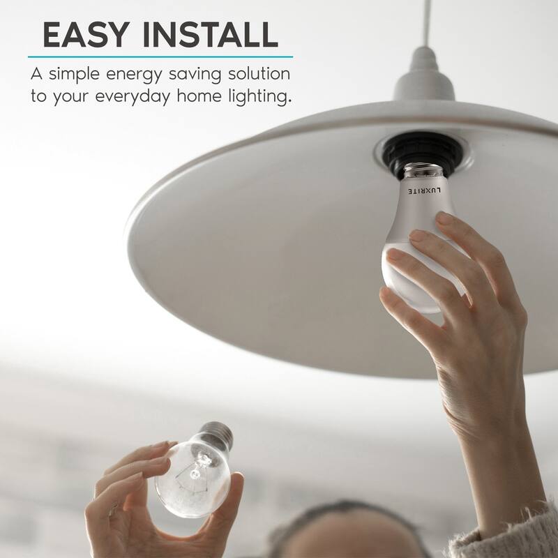Luxrite A19 LED Light Bulbs 100W Equivalent Dimmable, 1600 Lumens, Enclosed Fixture Rated, Energy Star, E26 Base 24-Pack
