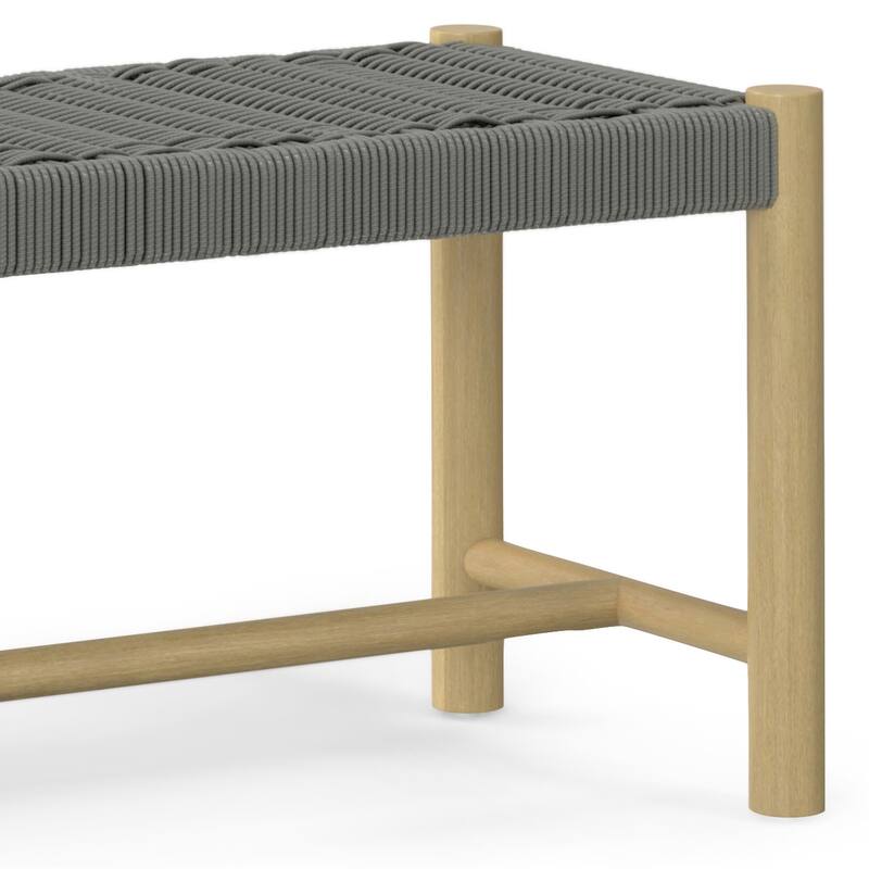WYNDENHALL Soraya 18 inch x 46 inch Contemporary Outdoor Indoor Bench - 15.7" D x 46" W x 17.9" H