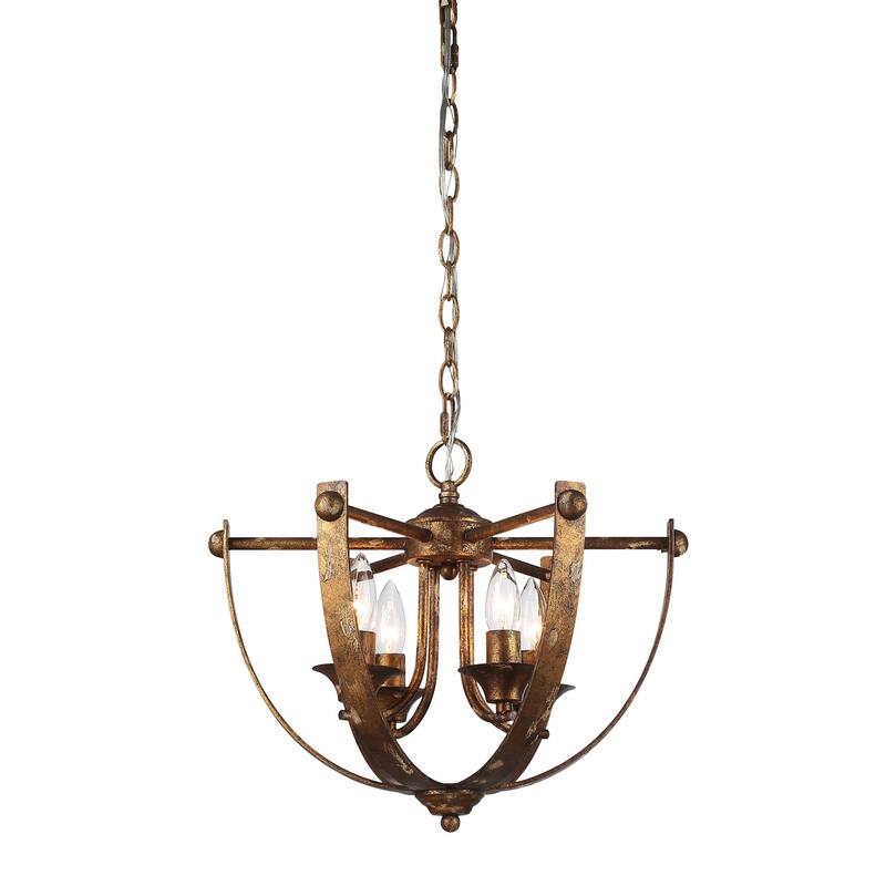 Golden Lighting 0815-4P Victoria 4 Light 18" Wide Taper Candle Mini - Heirloom Gold