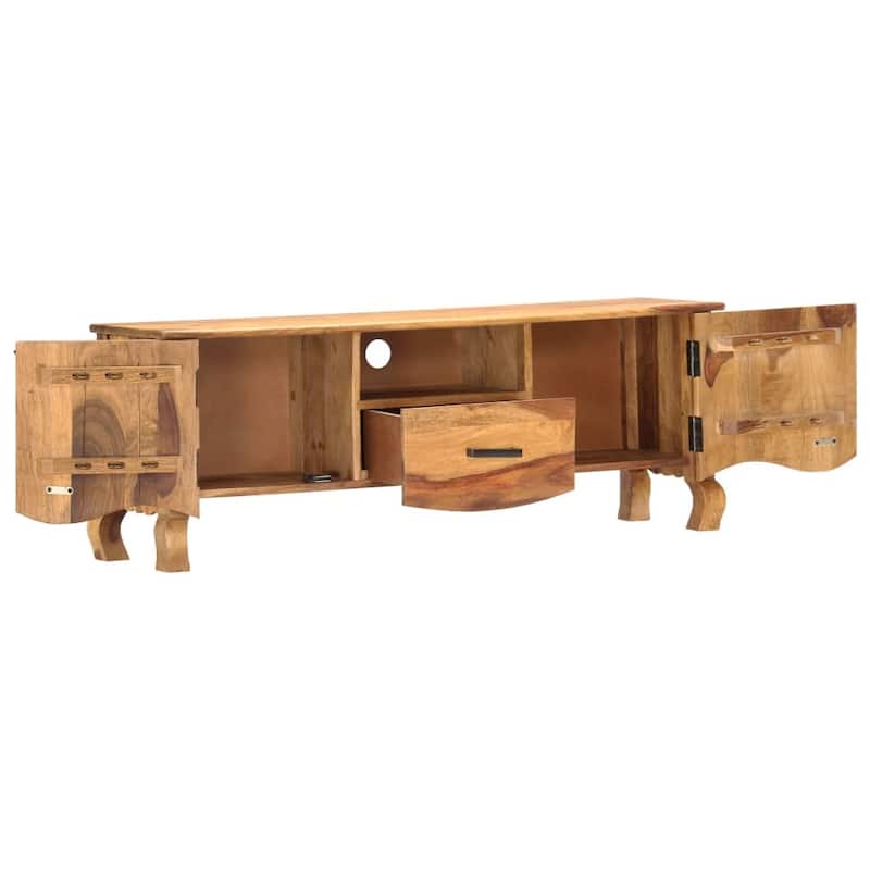 vidaXL TV Stand 45.3"x11.8"x16.5" Solid Wood