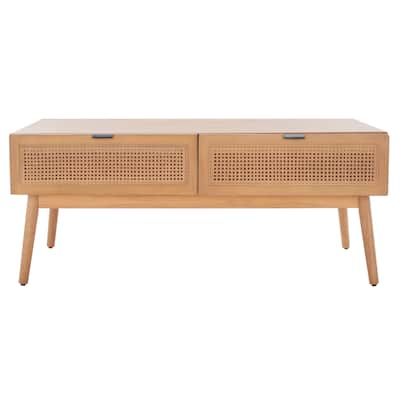 SAFAVIEH Home Collection Baisley 2 Drawer Coffee Table - 44" L x 23" D x 18" H