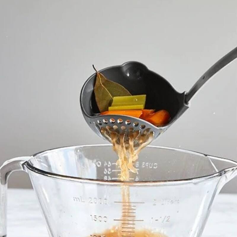 Amco Stainless Steel Straining Ladle - 6.5-ounce