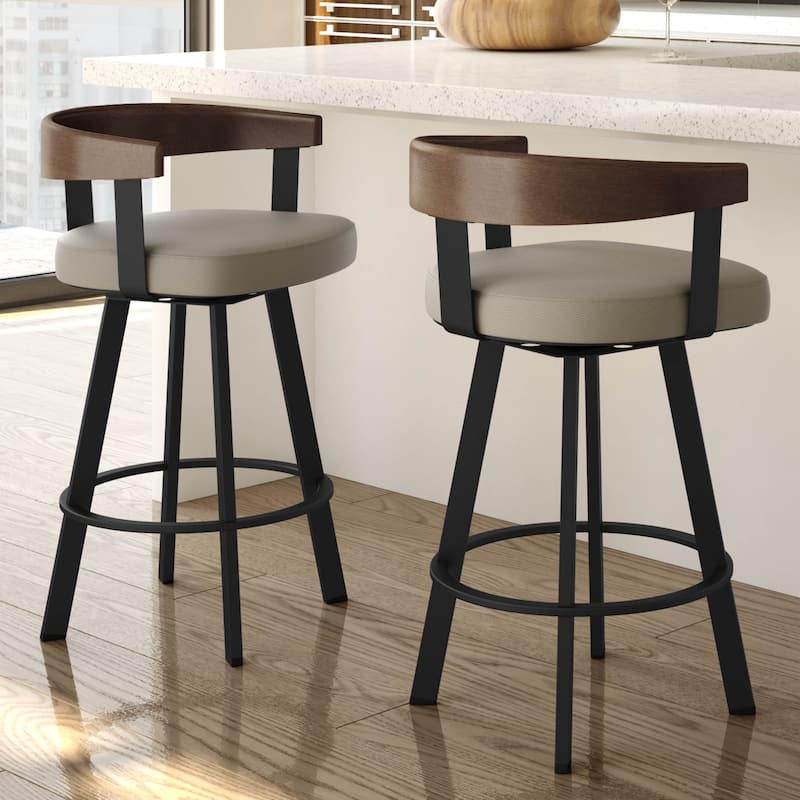 Amisco Lars Swivel Counter and Bar Stool