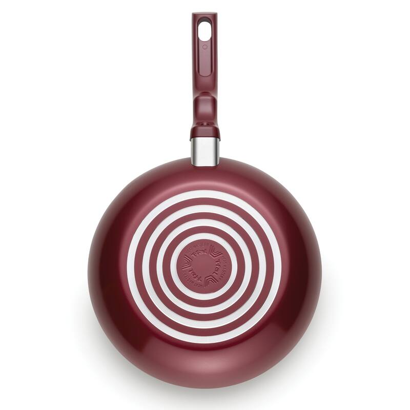 T-fal Essentials Non-Stick Cookware, 3 quart Saucepan, Red