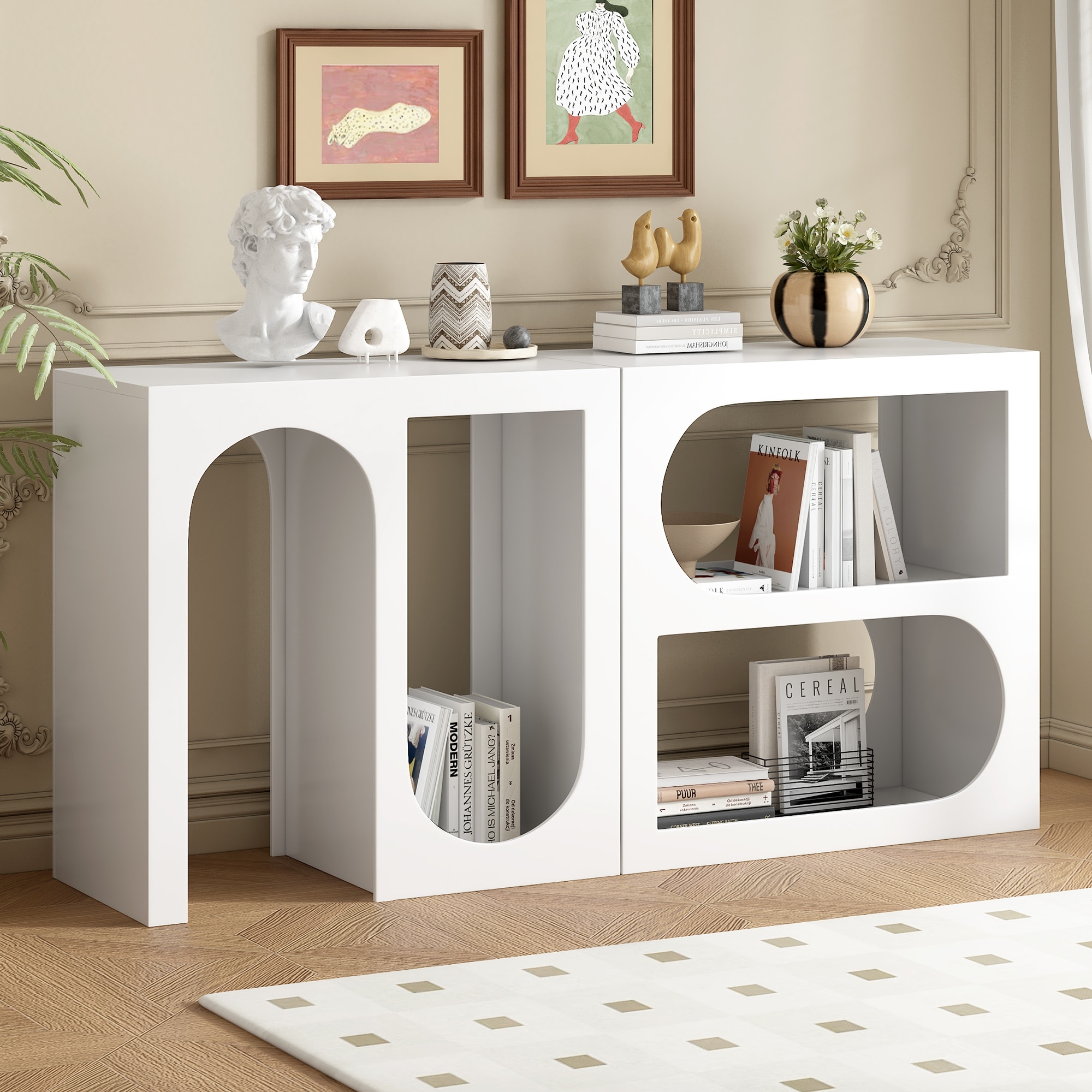 Modular Entryway Table Rectangular Console Table Side Table with
