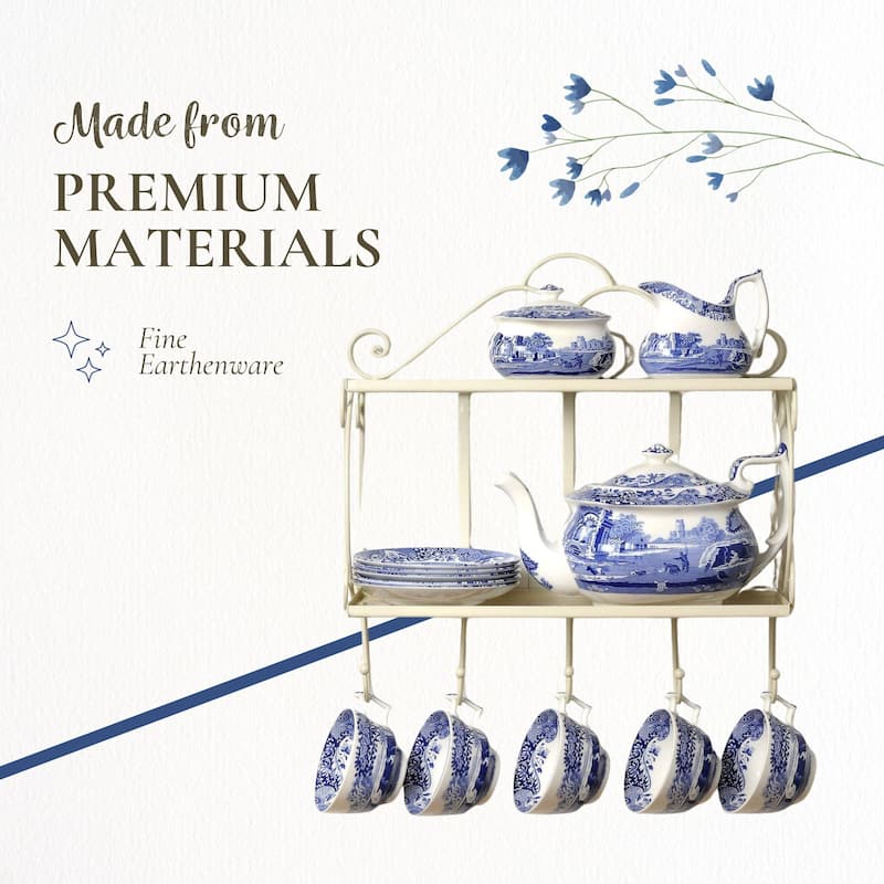 Spode Blue Italian Footed Serving Bowl - 4.75-Inch