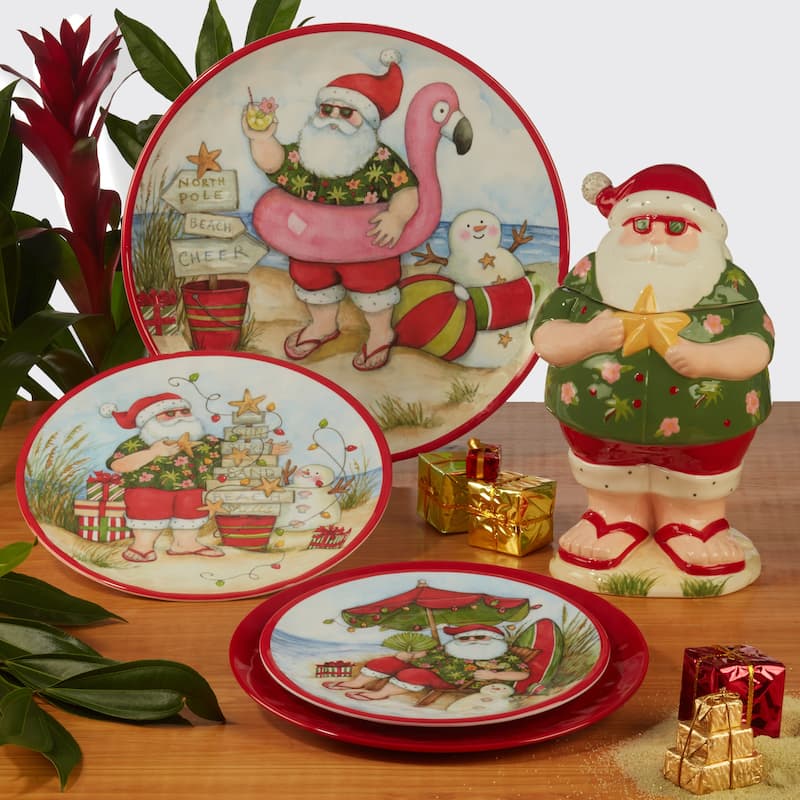 Certified International Santa's Wish 16 oz. Mugs, Set of 4 Assorted Designs