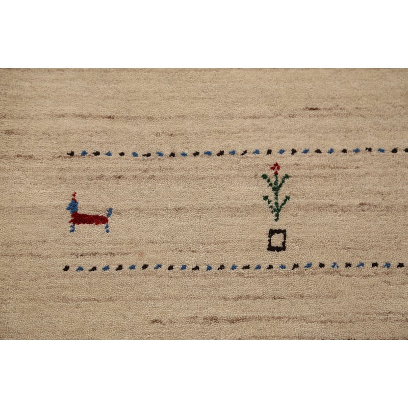 Gabbeh Indian Area Rug Handmade Contemporary Wool Carpet - 5'6" x 7'10"