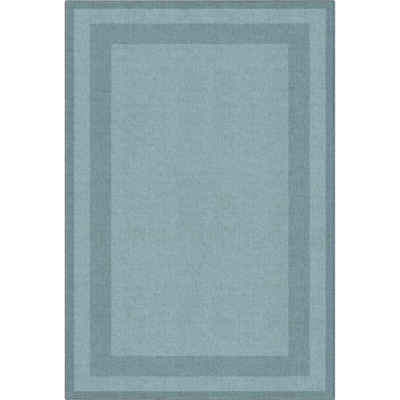 Well Woven Plain Border Flat-Weave Area Rug