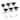 Majestic Gifts Inc. Glass Martini Stemmed Glasses -Black-7 Oz.-Set/6