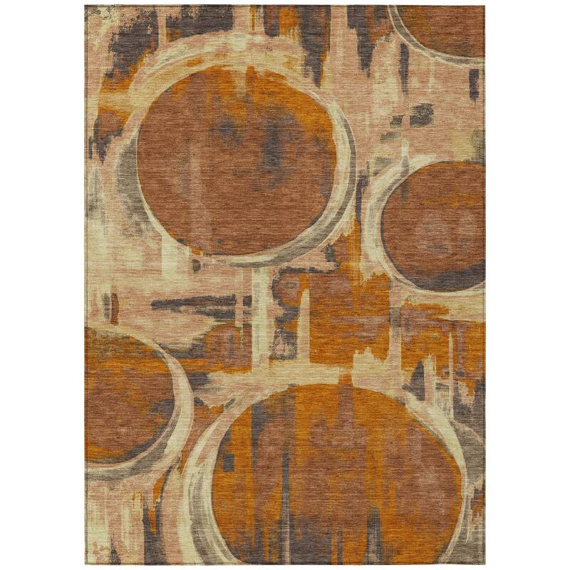 Machine Washable Indoor/ Outdoor Modern Erie Chantille Rug