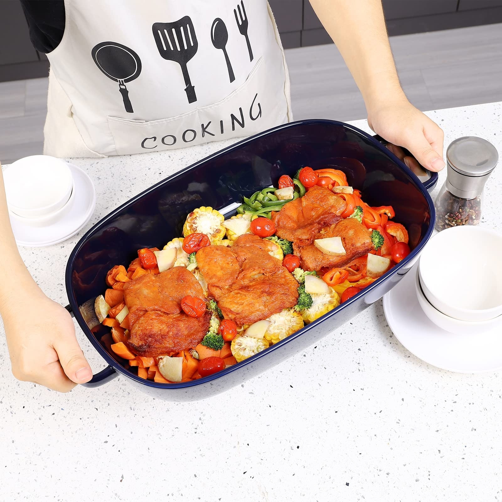 6 Quart Large Rectangular Baking Dish 16x11 Inches Ceramic Baking Pan Casserole Dish for Cooking Kitchen and Daily Use Bed Bath Beyond 40188586