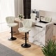 preview thumbnail 2 of 5, Set of 2 Faux Leather Adjustable Counter Height Bar Stools