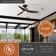 preview thumbnail 3 of 8, Adrian 44 in. Copper Bronze Low Profile Flush Mount Ceiling Fan, Dark Espresso Blades, LED Light Kit, Remote, 6 Speeds, DC Motor