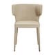 preview thumbnail 19 of 37, Extended Wingback Modern Dining Chair Taupe