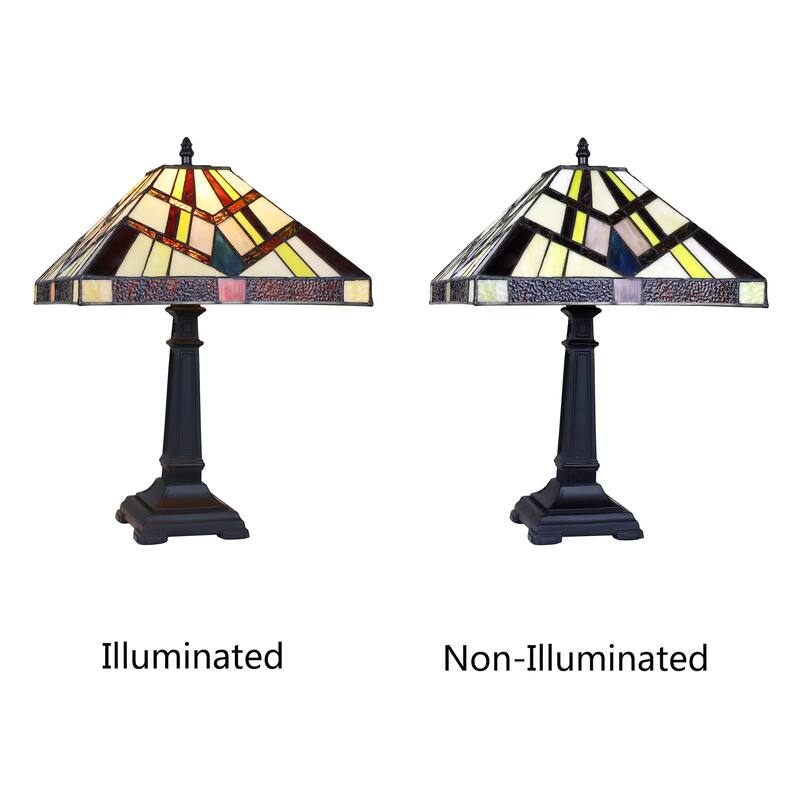 Tiffany Style Mission Design 1-light Blackish Bronze Table Lamp